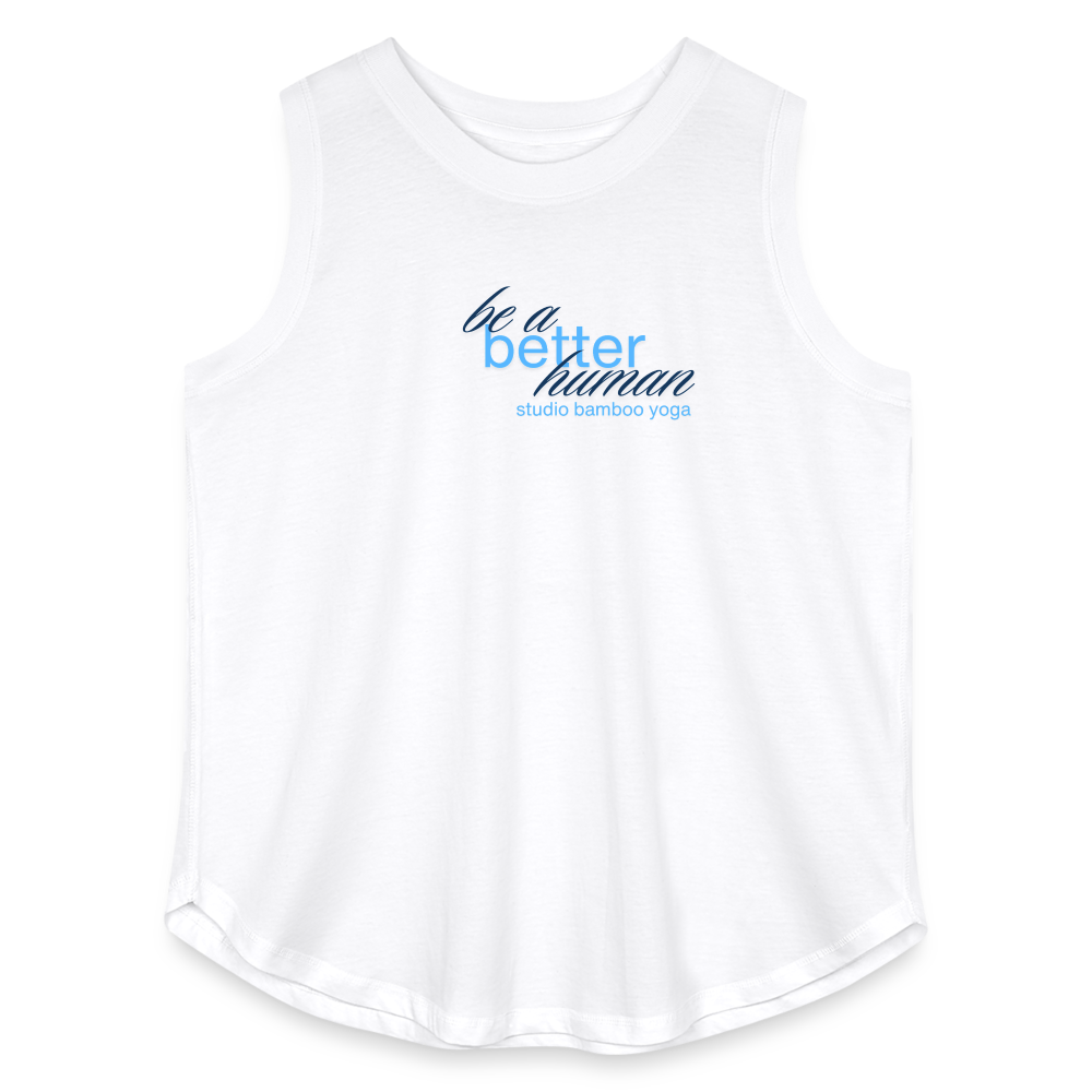 Be a Better Human Women's Curvy Relaxed Tank Top - white
