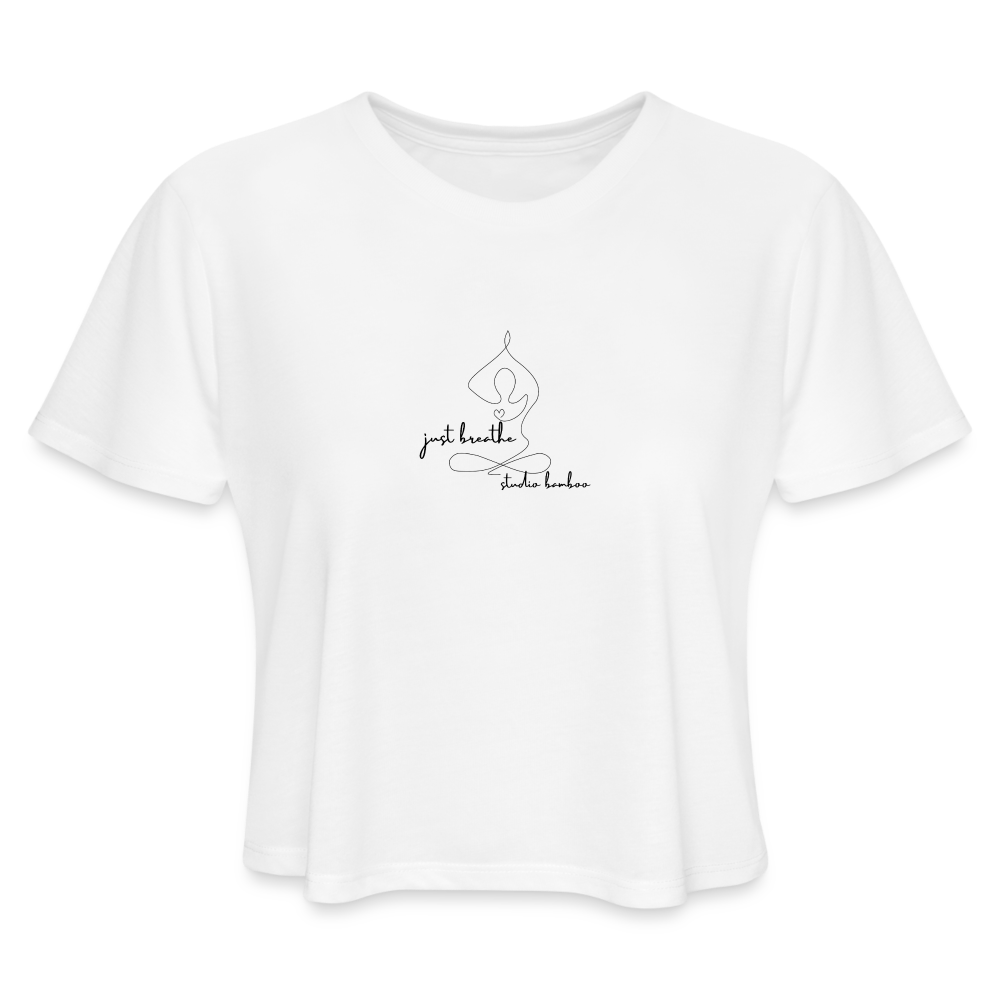 Just Breathe Women's Cropped T-Shirt - white