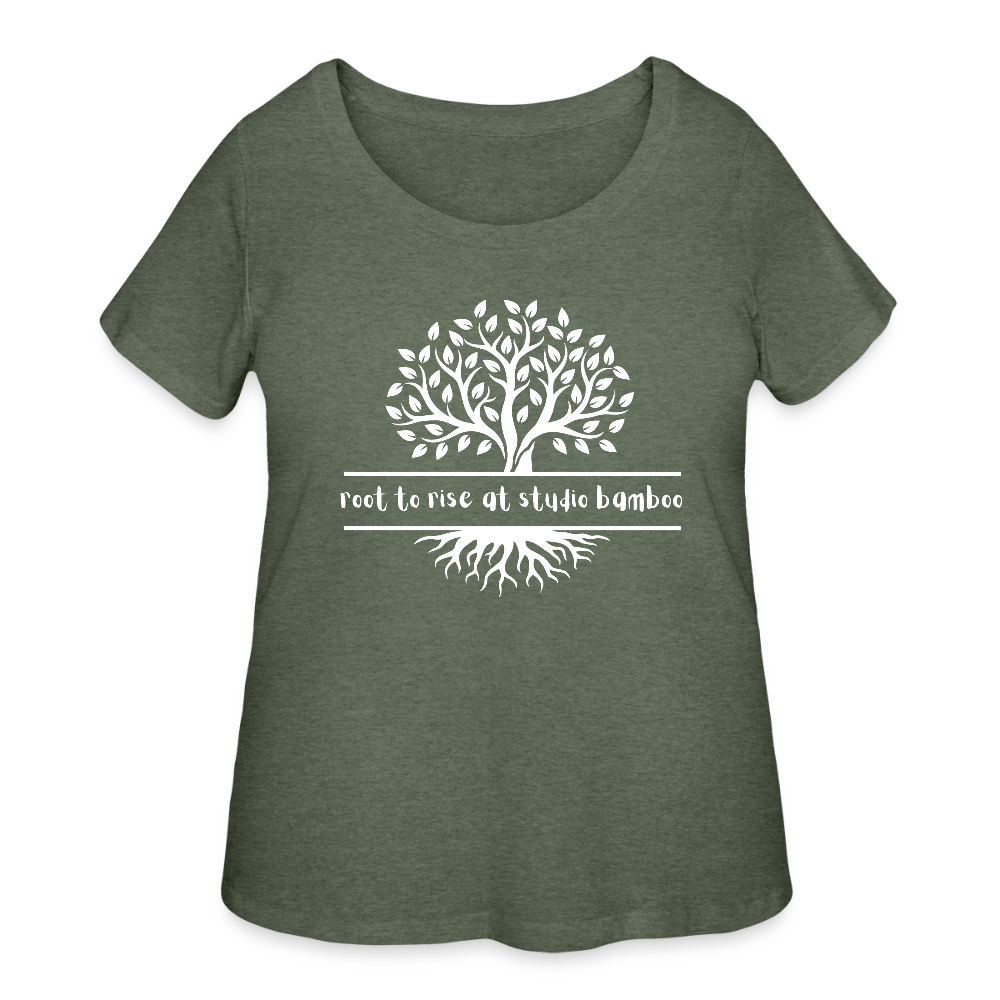 Women’s Curvy T-Shirt - heather military green
