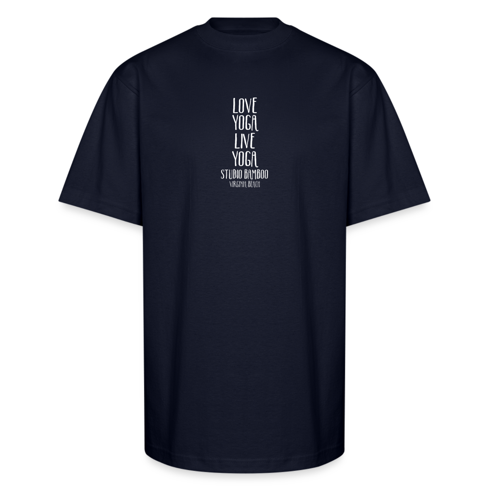 Love Yoga Unisex Oversized Heavyweight T-Shirt - navy