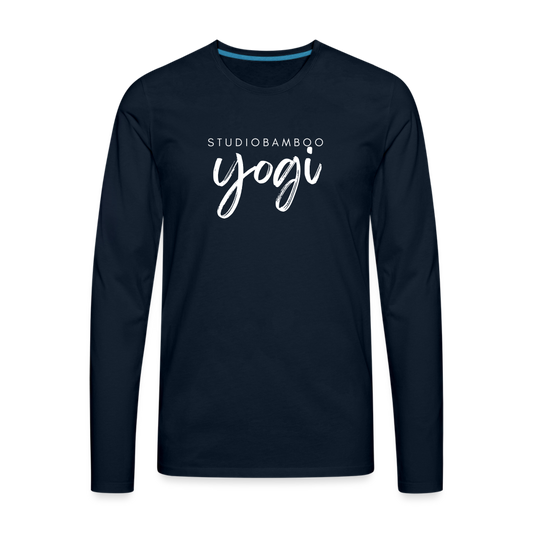Studio Bamboo Yogi Men's Premium Long Sleeve T-Shirt - deep navy