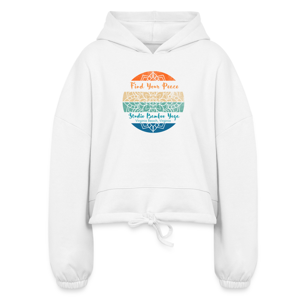 Find Your Peace Women’s Cropped Hoodie - white