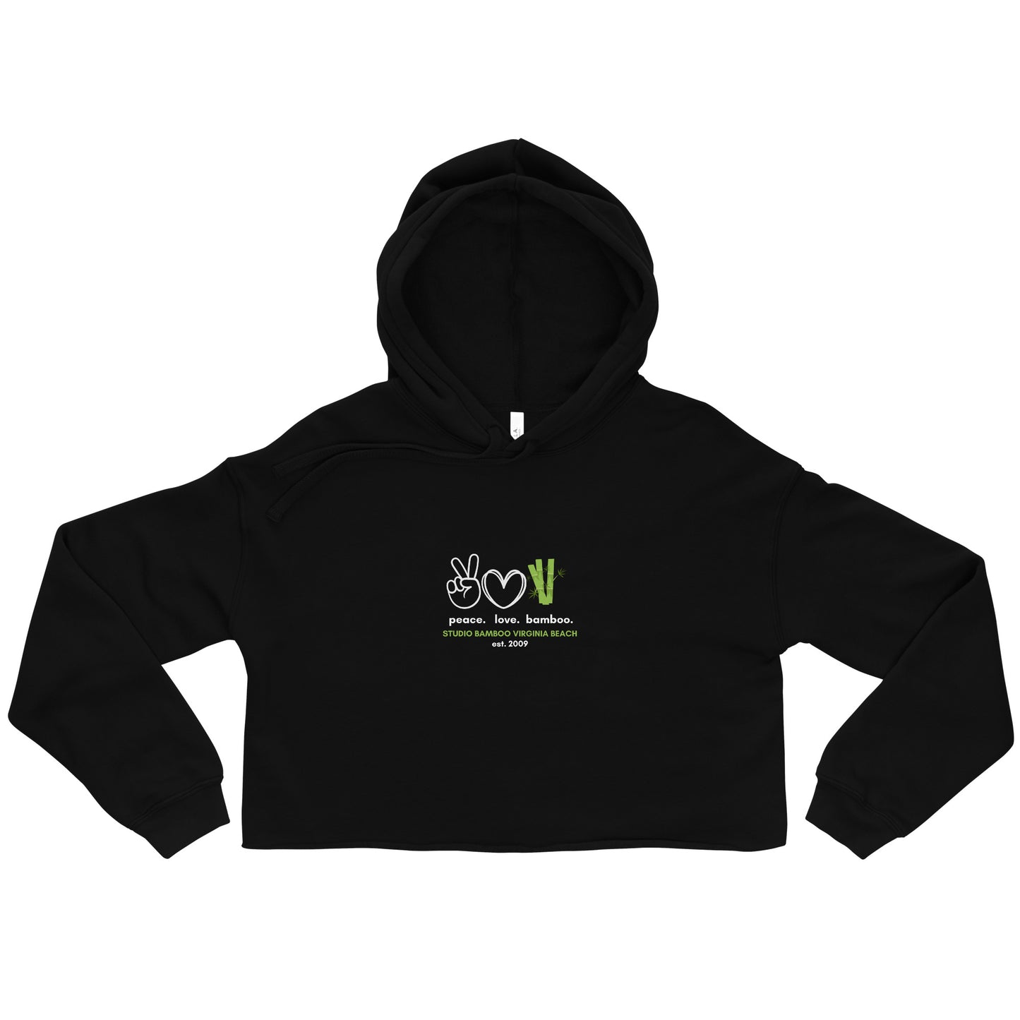 Peace Love Bamboo Crop Hoodie