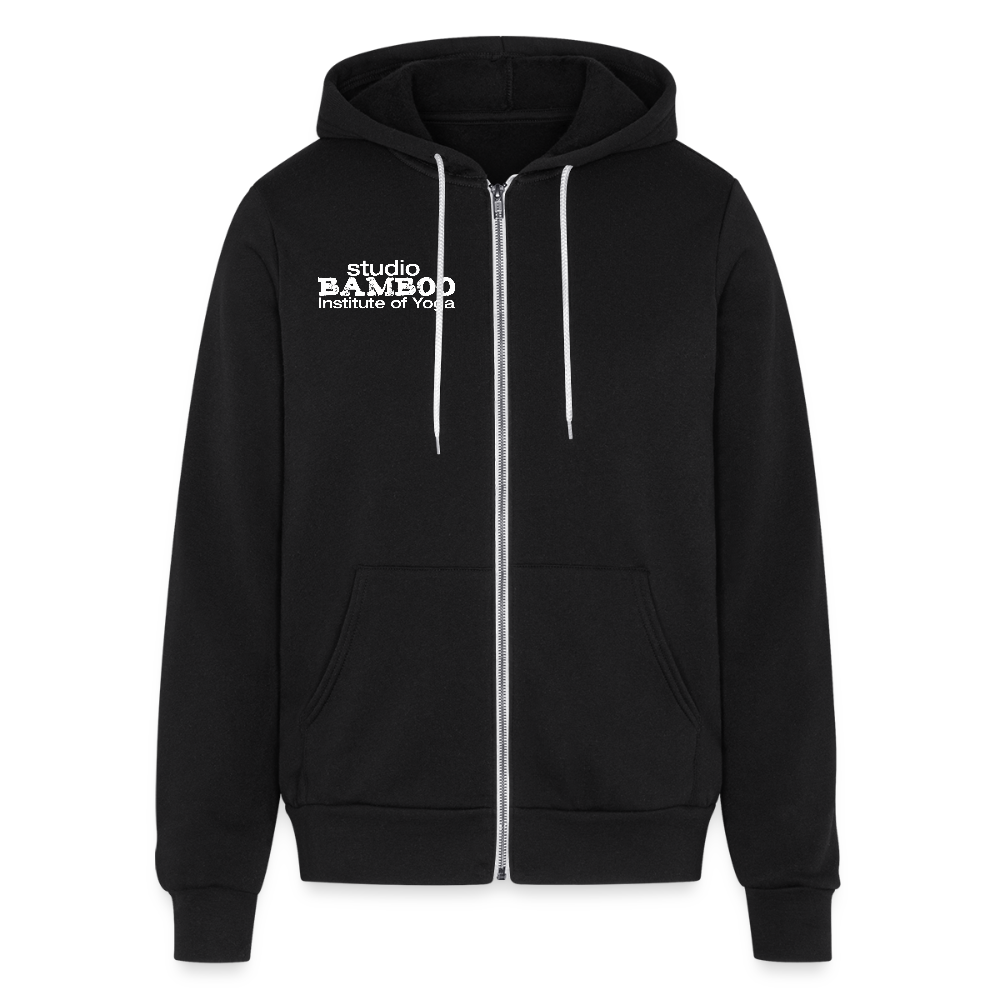 Classic Bamboo Unisex Full Zip Hoodie - black
