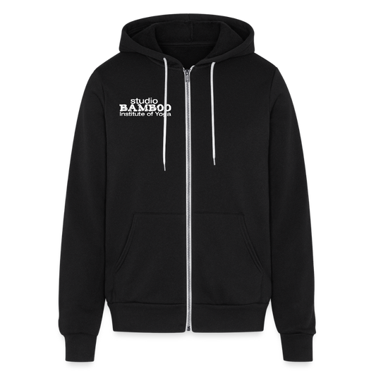 Classic Bamboo Unisex Full Zip Hoodie - black