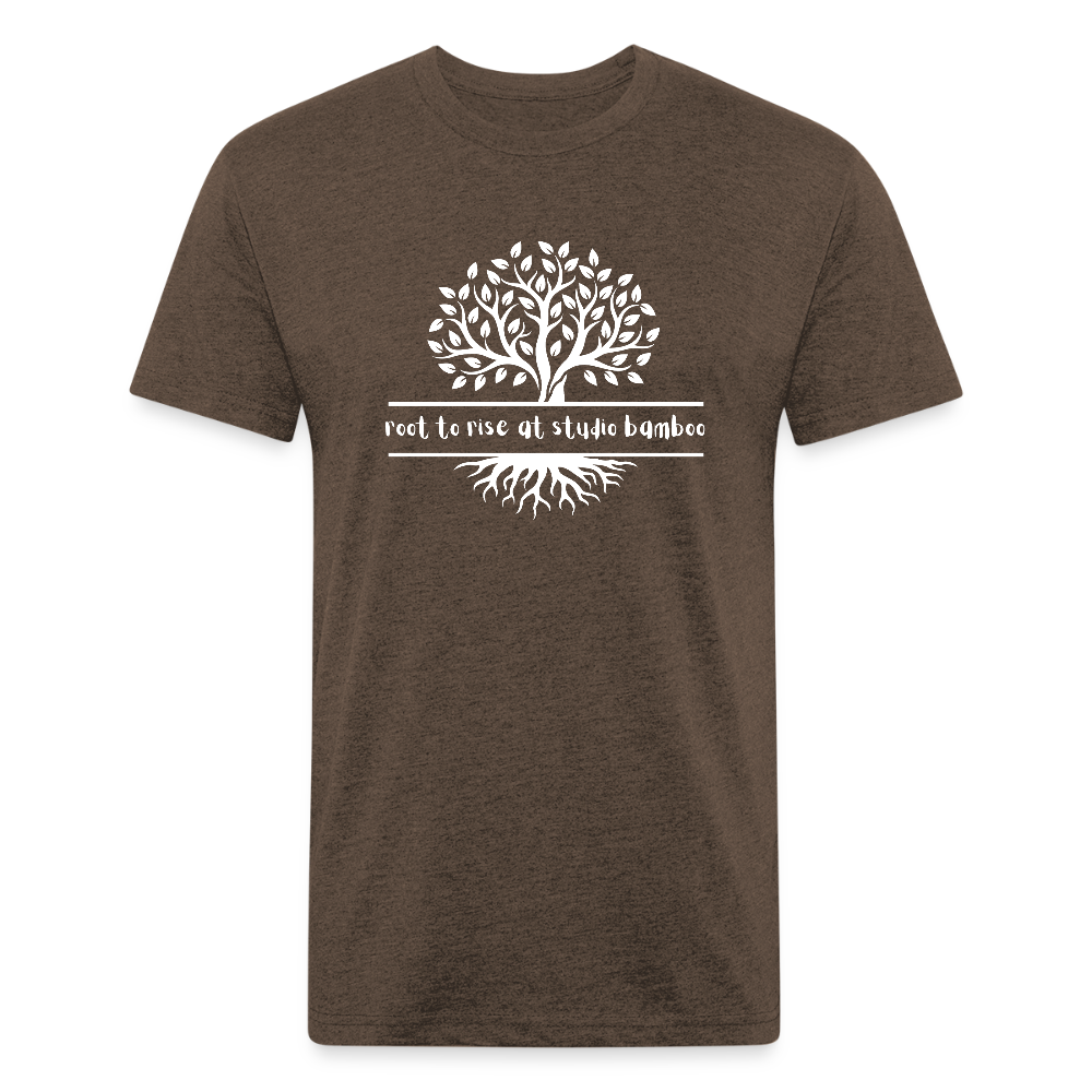Men's Root to Rise Fitted Cotton/Poly T-Shirt by Next Level - heather espresso