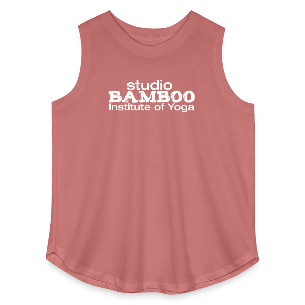 Classic Bamboo Women's Curvy Relaxed Tank Top - mauve