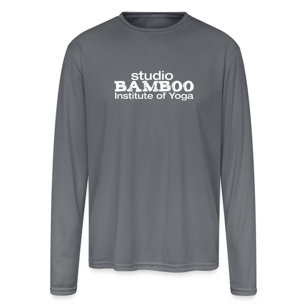 Classic Bamboo Men's Moisture Wicking Performance Long Sleeve T-Shirt - gray
