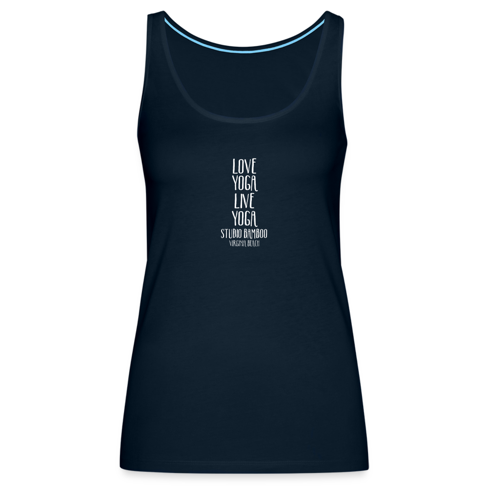 Love Yoga Women’s Premium Tank Top - deep navy
