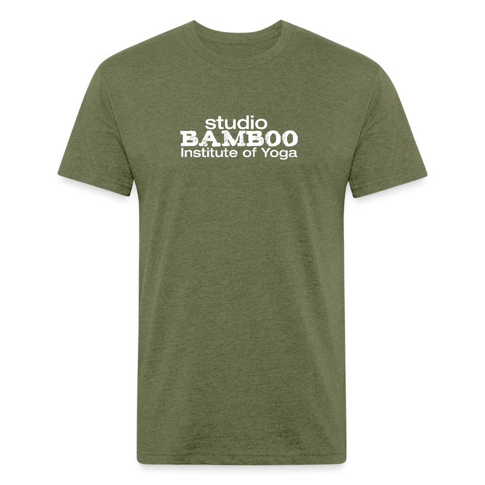 Classic Bamboo Fitted Cotton/Poly T-Shirt by Next Level - heather military green