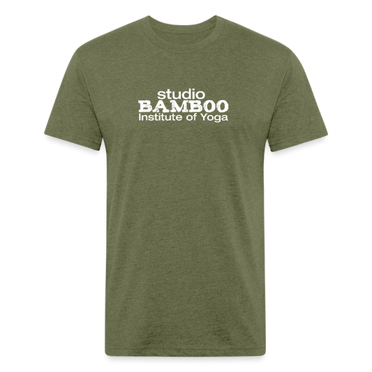 Classic Bamboo Fitted Cotton/Poly T-Shirt by Next Level - heather military green