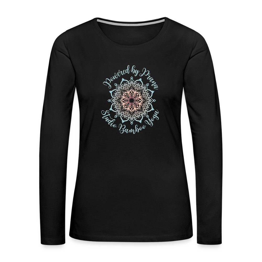 Powered by Prana Women's Premium Long Sleeve T-Shirt - black