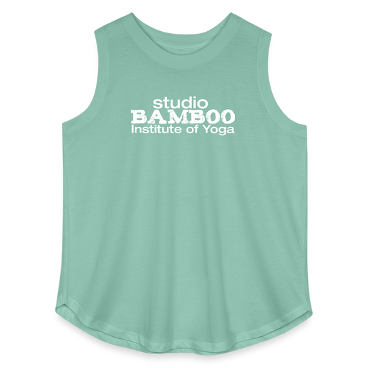 Classic Bamboo Women's Curvy Relaxed Tank Top - saltwater