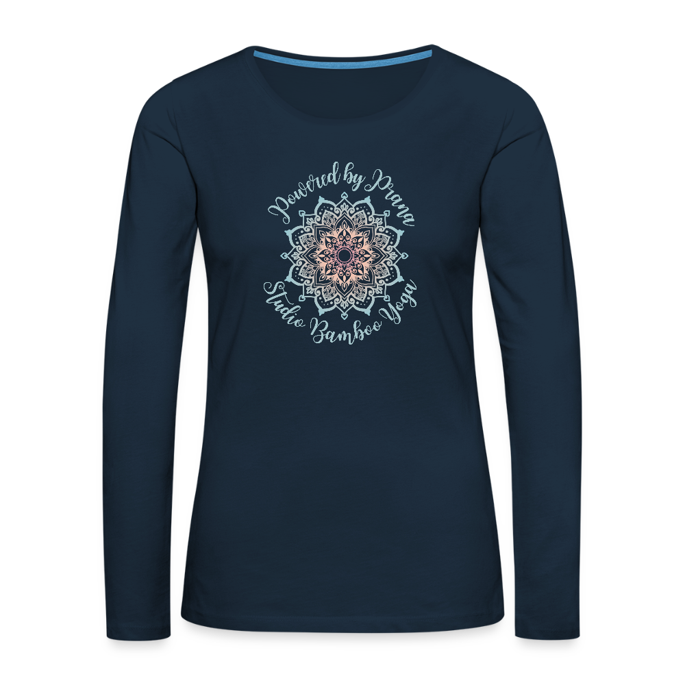 Powered by Prana Women's Premium Long Sleeve T-Shirt - deep navy