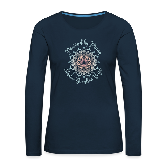 Powered by Prana Women's Premium Long Sleeve T-Shirt - deep navy