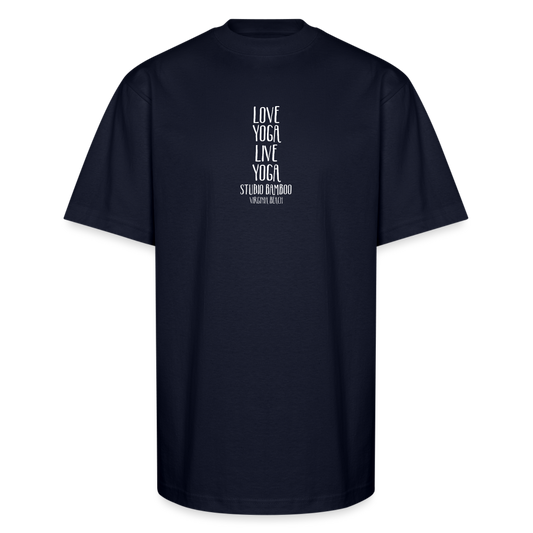 Love Yoga Unisex Oversized Heavyweight T-Shirt - navy