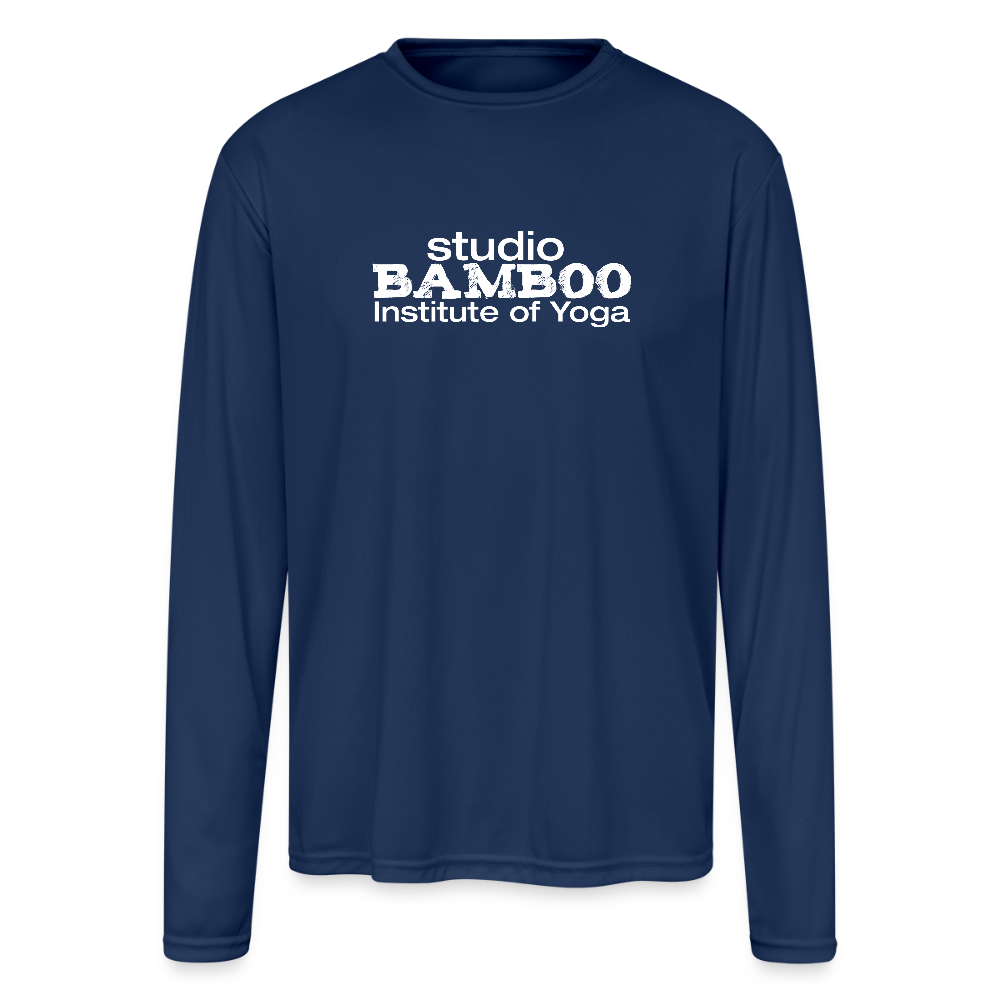 Classic Bamboo Men's Moisture Wicking Performance Long Sleeve T-Shirt - navy