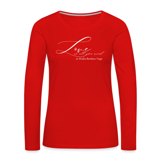 Love is All You Need Women's Premium Long Sleeve T-Shirt - red