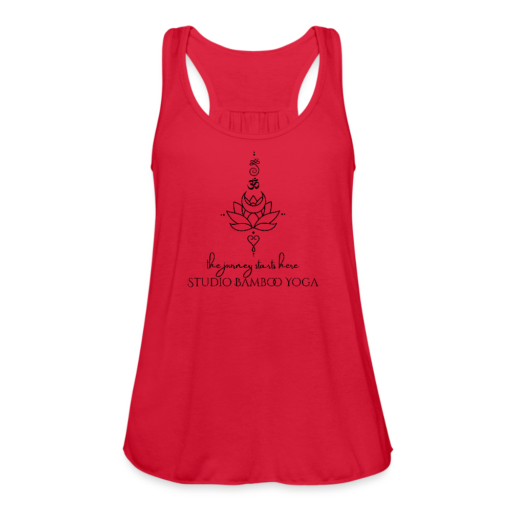 the journey Women's Flowy Tank Top by Bella - red