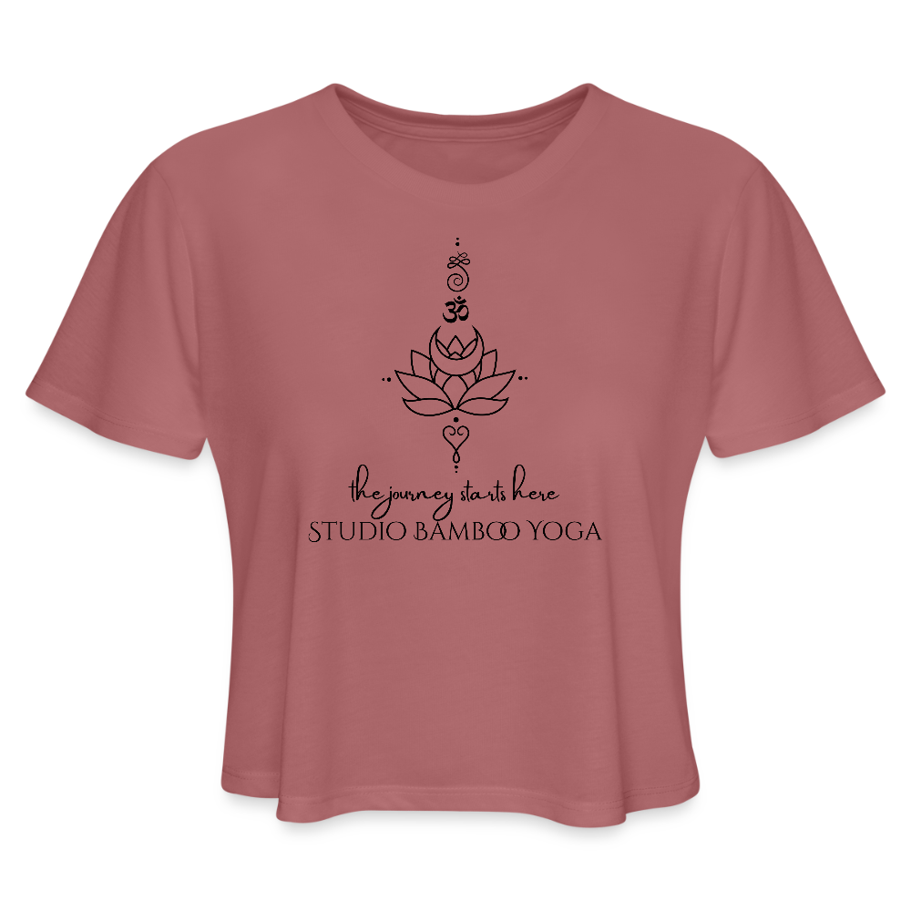 the journey Women's Cropped T-Shirt - mauve