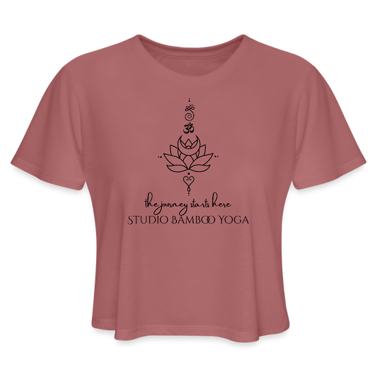 the journey Women's Cropped T-Shirt - mauve