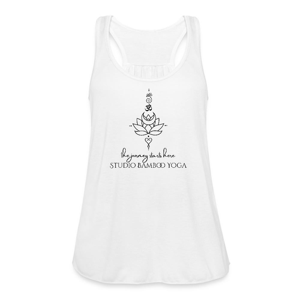 the journey Women's Flowy Tank Top by Bella - white