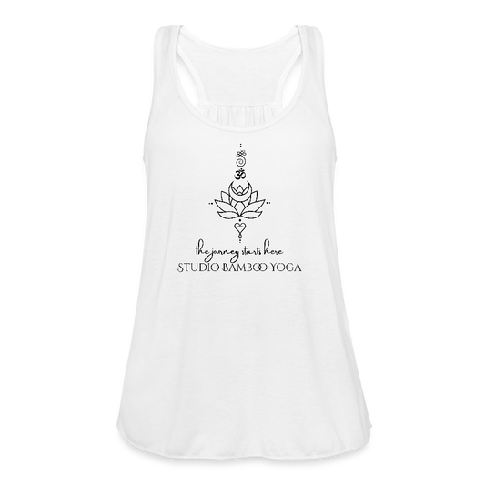 the journey Women's Flowy Tank Top by Bella - white
