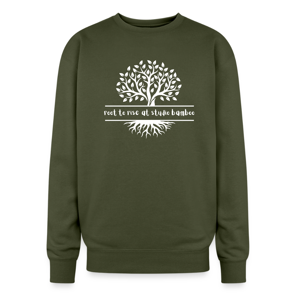 Root to Rise Unisex Oversized Crewneck Sweatshirt - olive green
