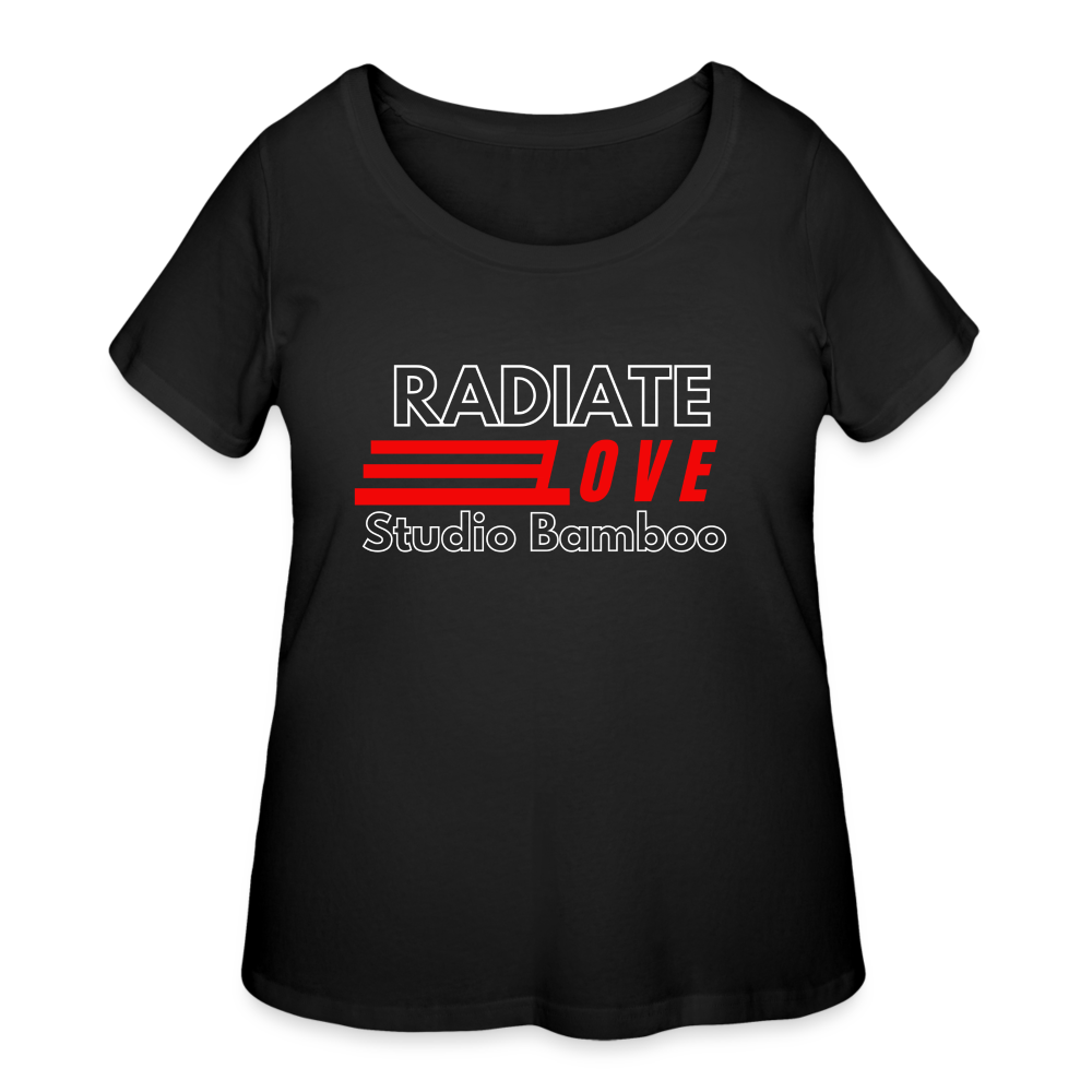 Radiate Love Women’s Curvy T-Shirt - black