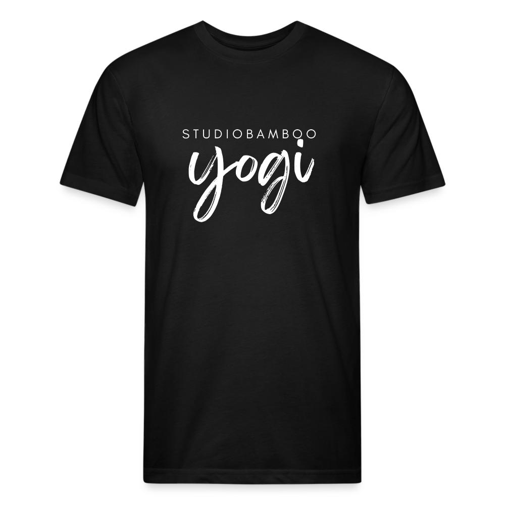 Studio Bamboo Yogi Fitted Cotton/Poly T-Shirt by Next Level - black