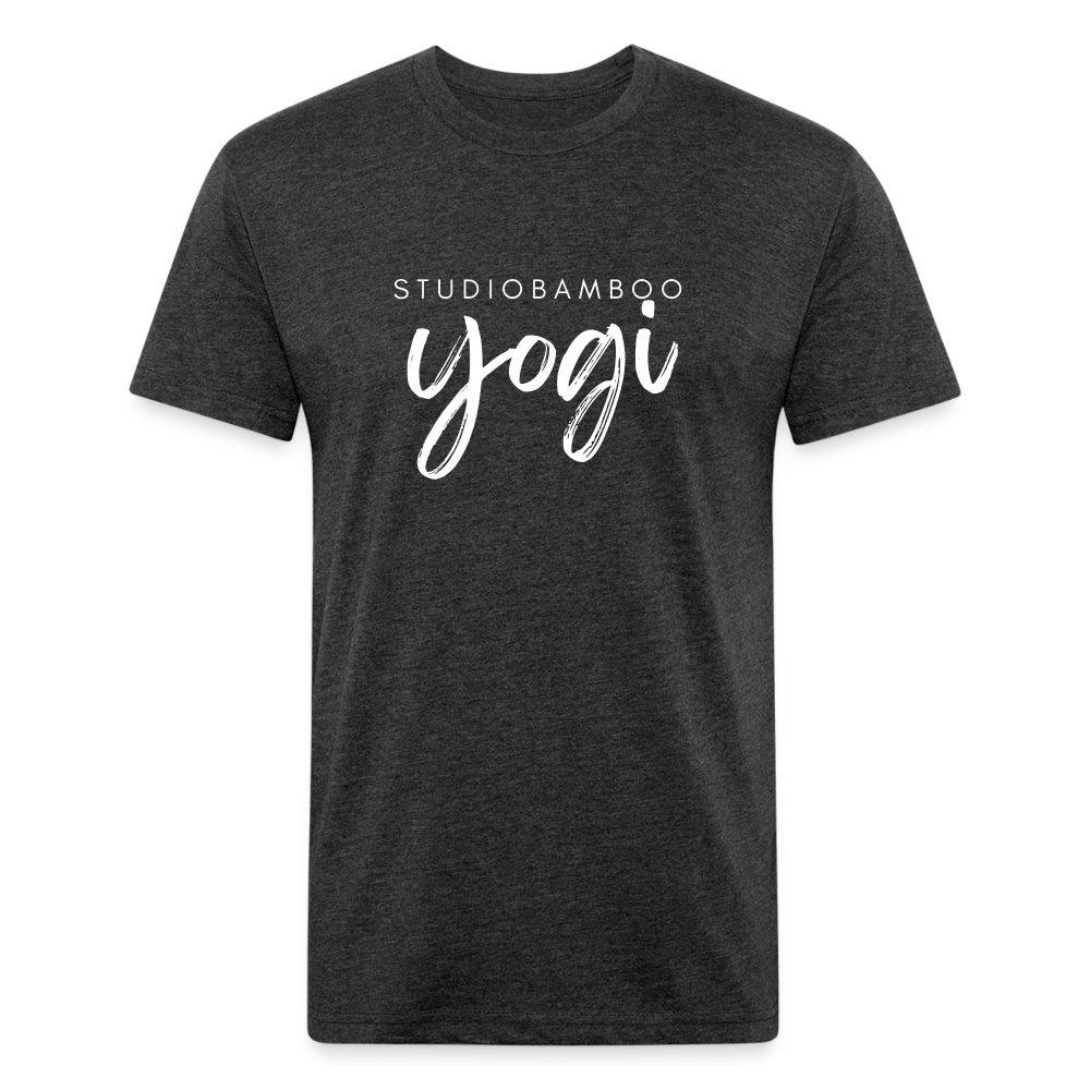 Studio Bamboo Yogi Fitted Cotton/Poly T-Shirt by Next Level - heather black