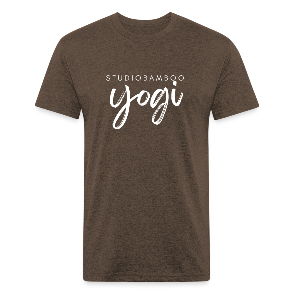 Studio Bamboo Yogi Fitted Cotton/Poly T-Shirt by Next Level - heather espresso