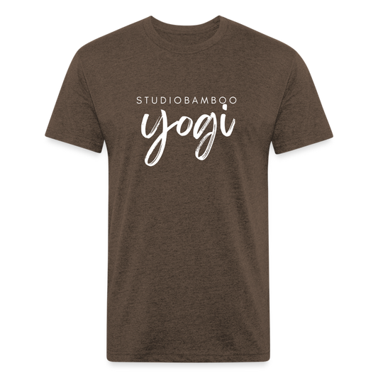 Studio Bamboo Yogi Fitted Cotton/Poly T-Shirt by Next Level - heather espresso