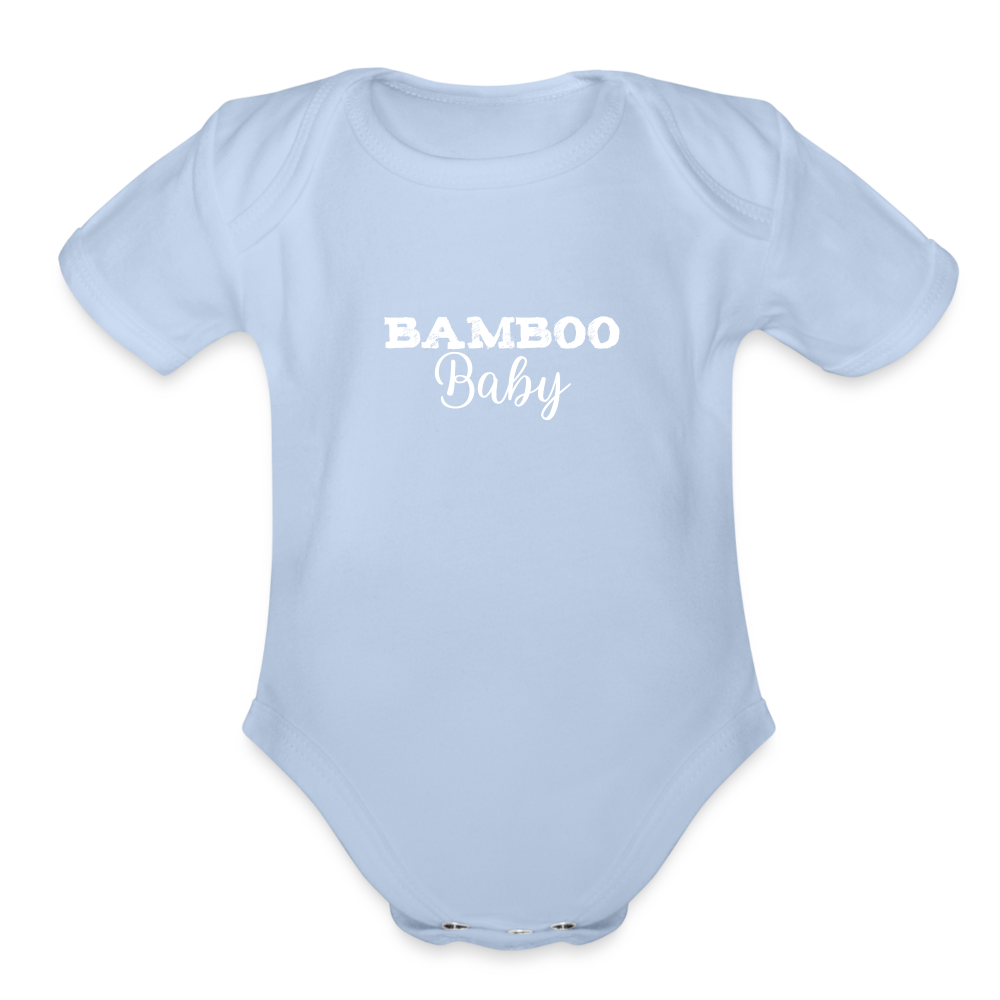 Bamboo Baby Organic Short Sleeve Baby Bodysuit - sky