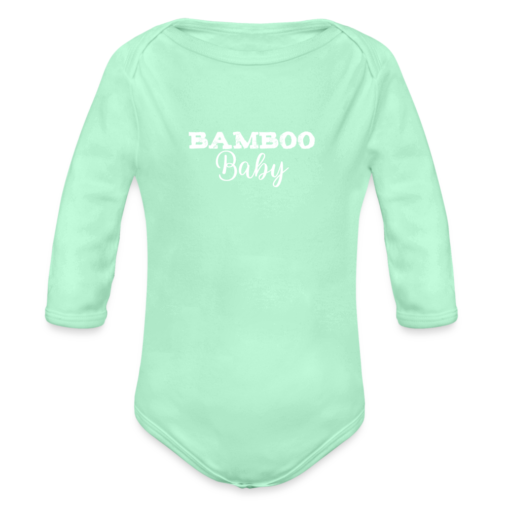 Bamboo Baby Organic Long Sleeve Baby Bodysuit - light mint