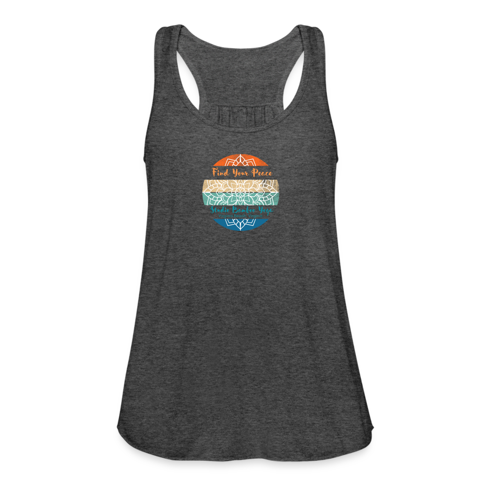 Find Your Peace Women's Flowy Tank Top by Bella - deep heather