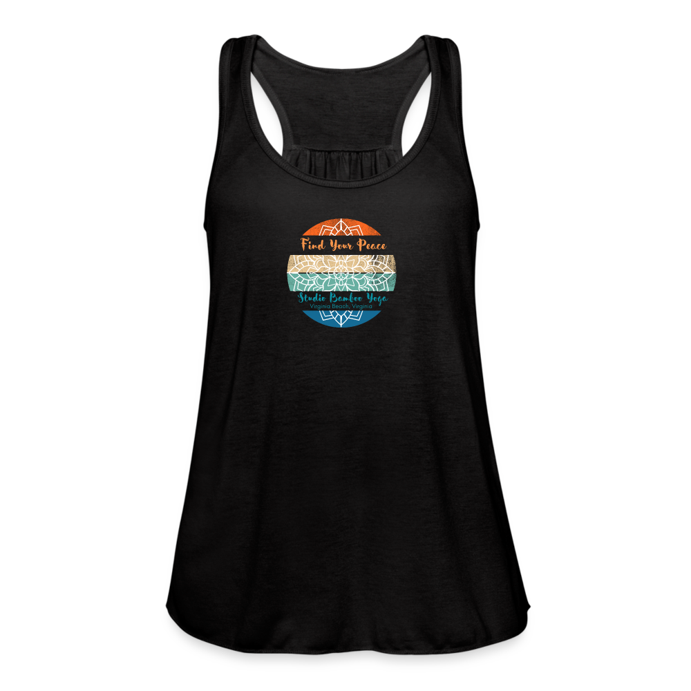 Find Your Peace Women's Flowy Tank Top by Bella - black