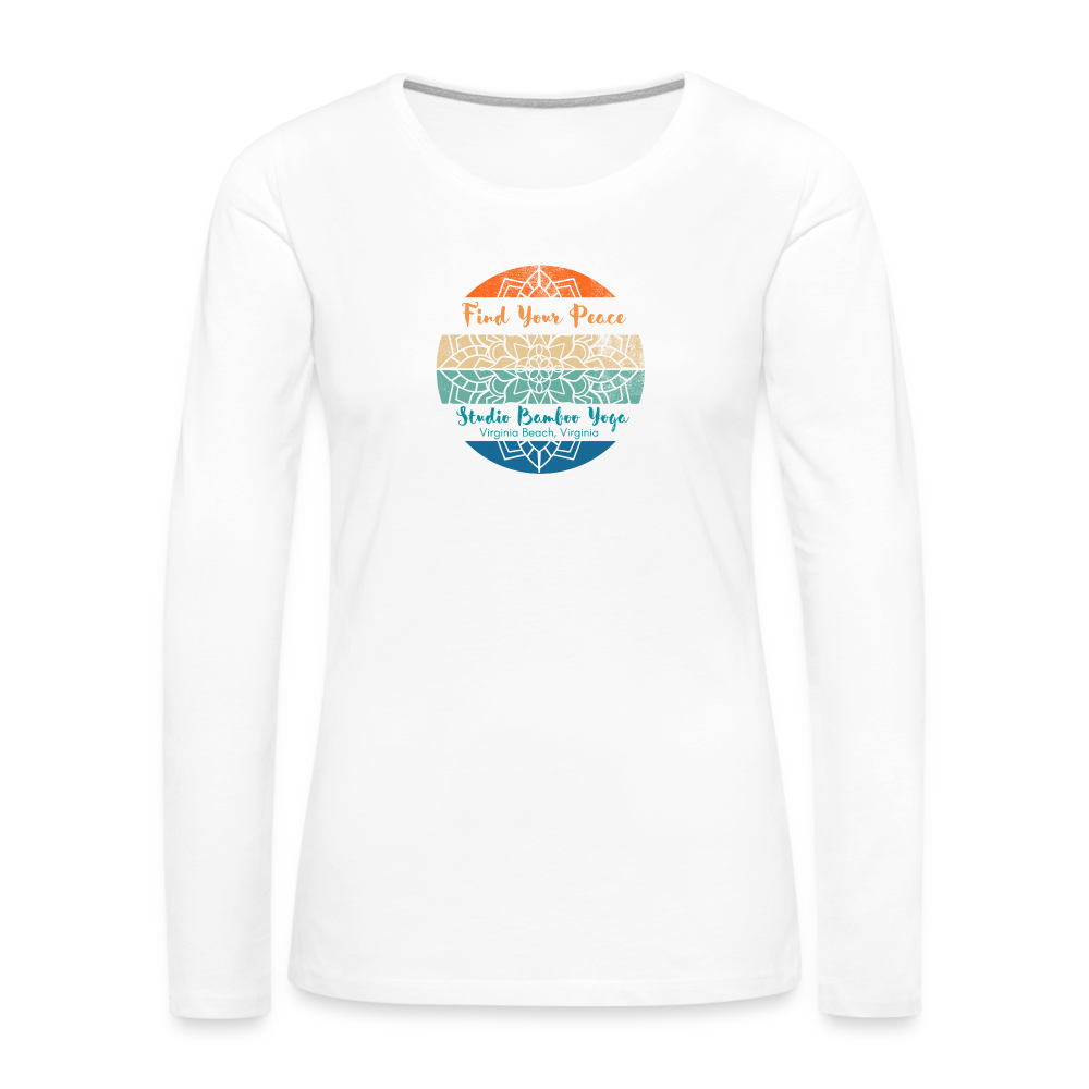 Find Your Peace Women's Premium Long Sleeve T-Shirt - white