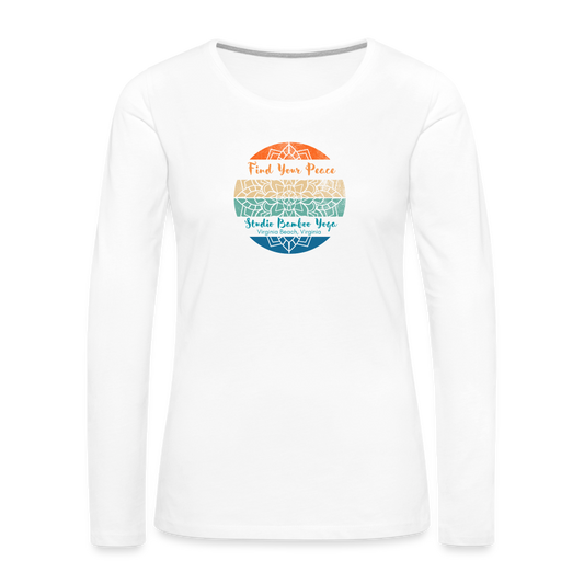 Find Your Peace Women's Premium Long Sleeve T-Shirt - white