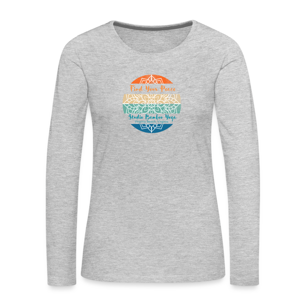 Find Your Peace Women's Premium Long Sleeve T-Shirt - heather gray