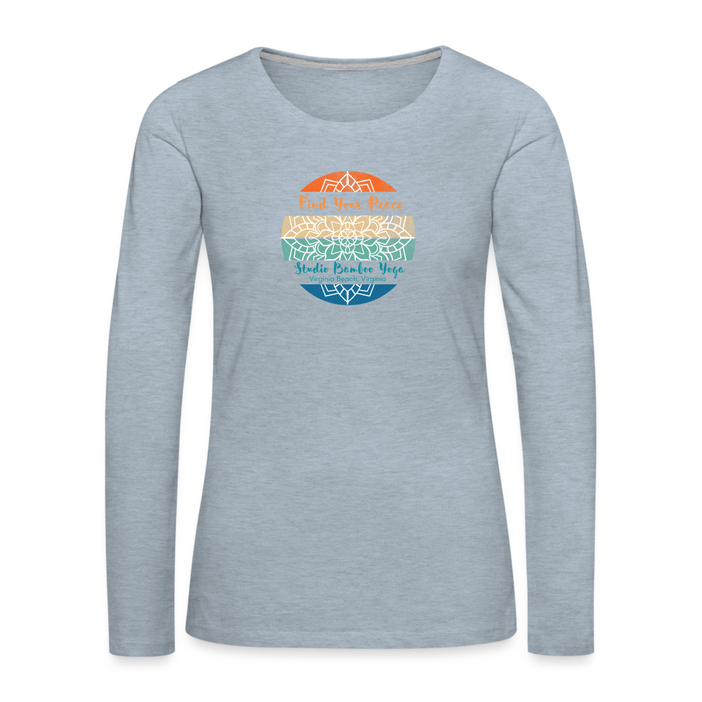 Find Your Peace Women's Premium Long Sleeve T-Shirt - heather ice blue