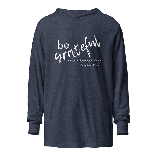 Be Grateful Hooded long-sleeve tee