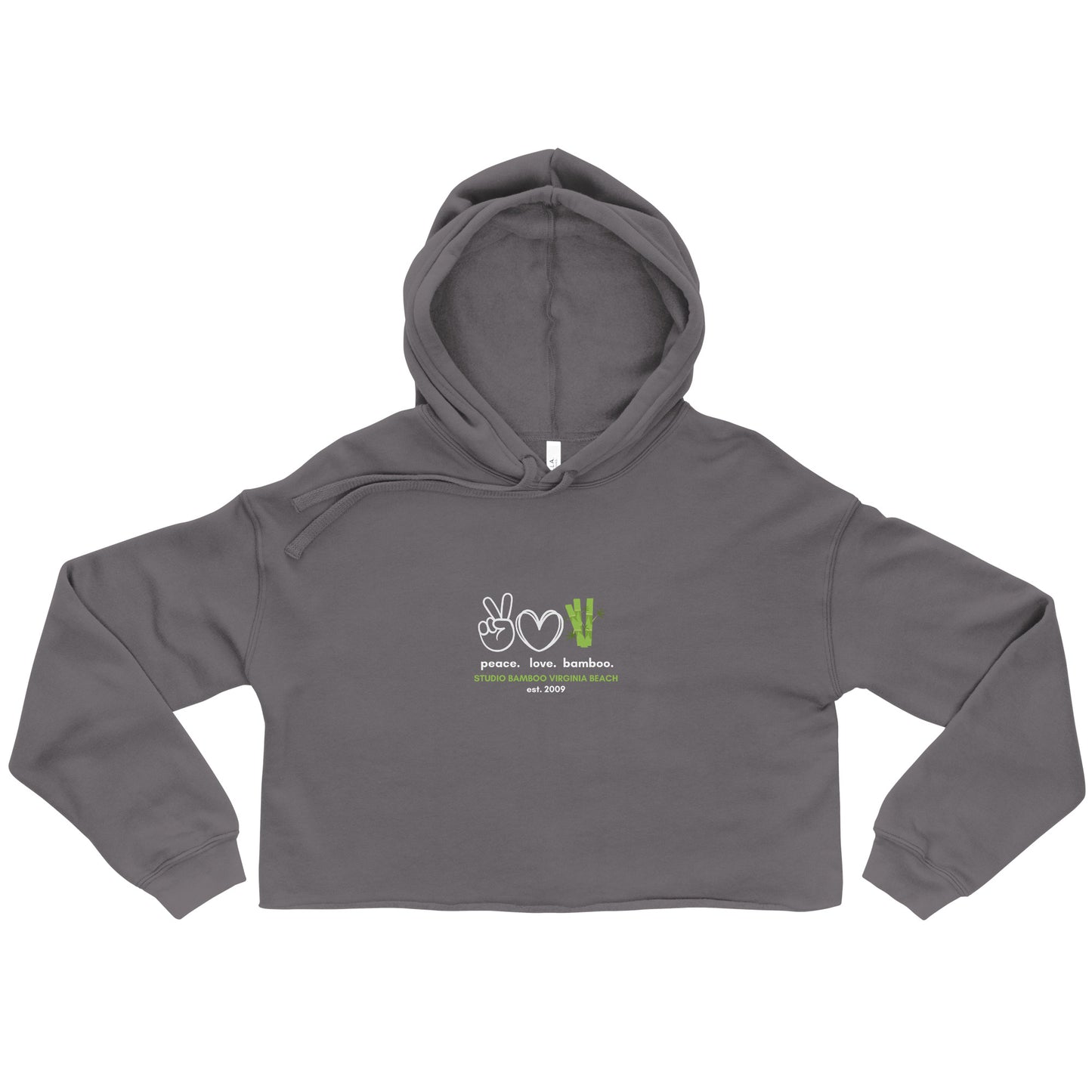 Peace Love Bamboo Crop Hoodie