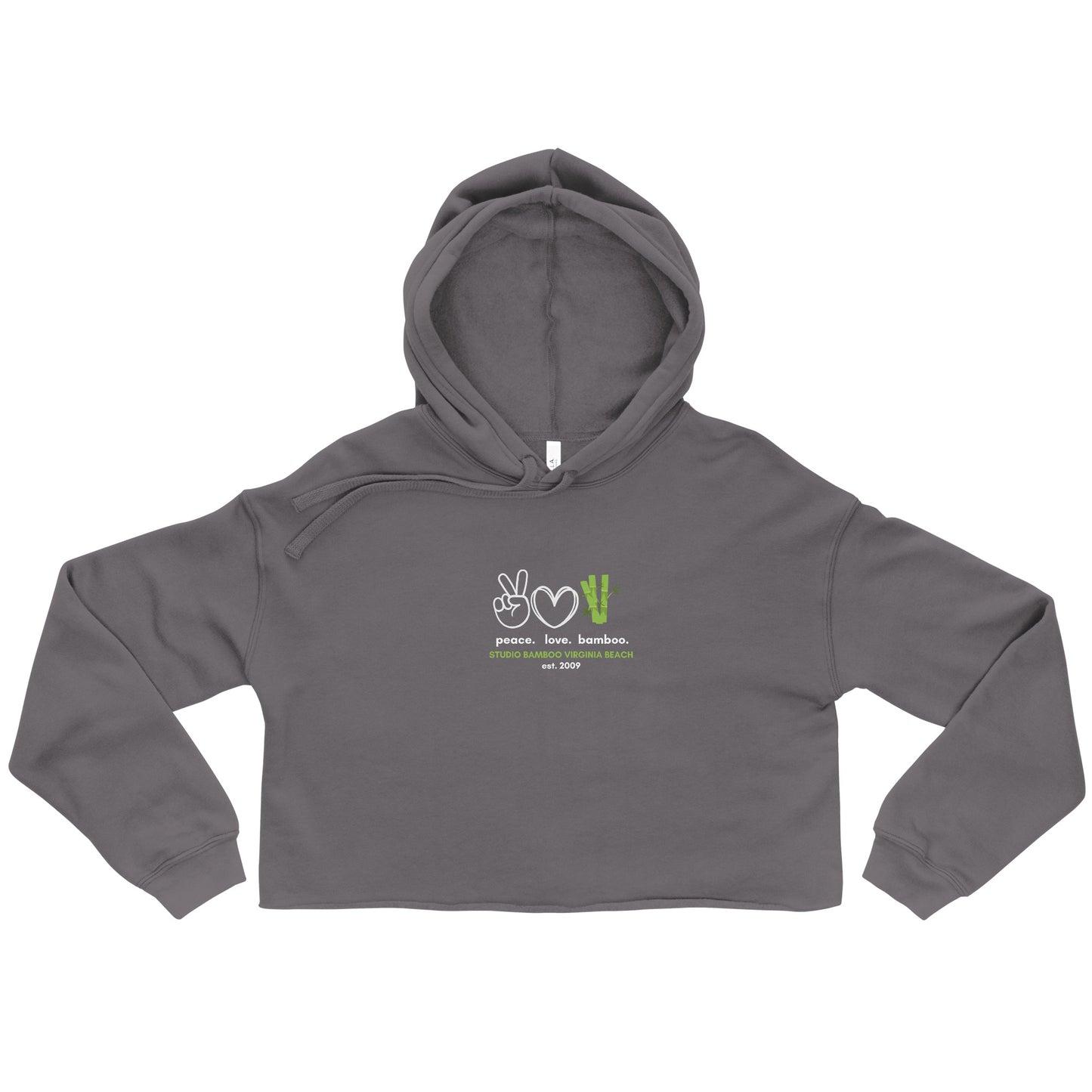 Peace Love Bamboo Crop Hoodie