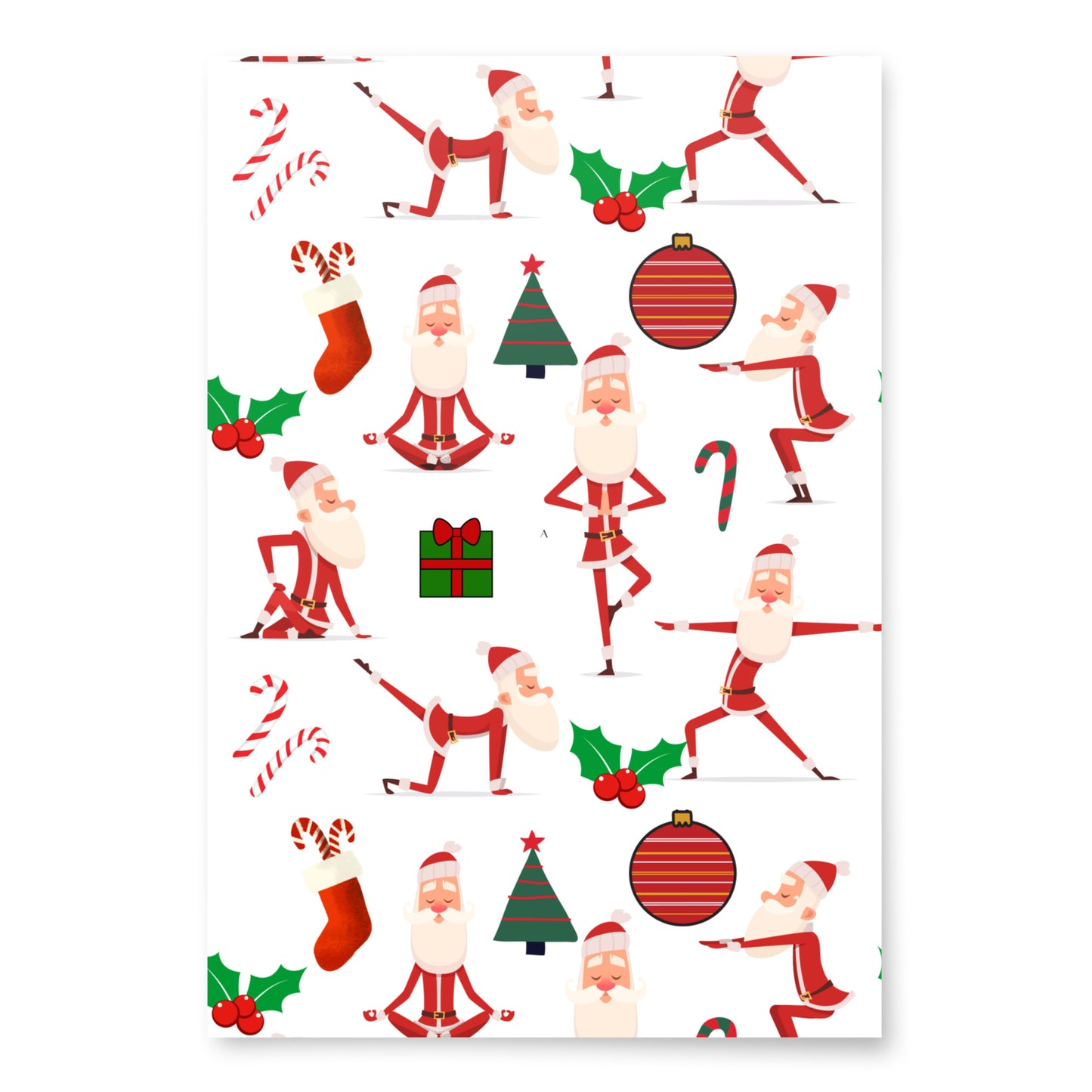 Santa Yogi Wrapping paper sheets