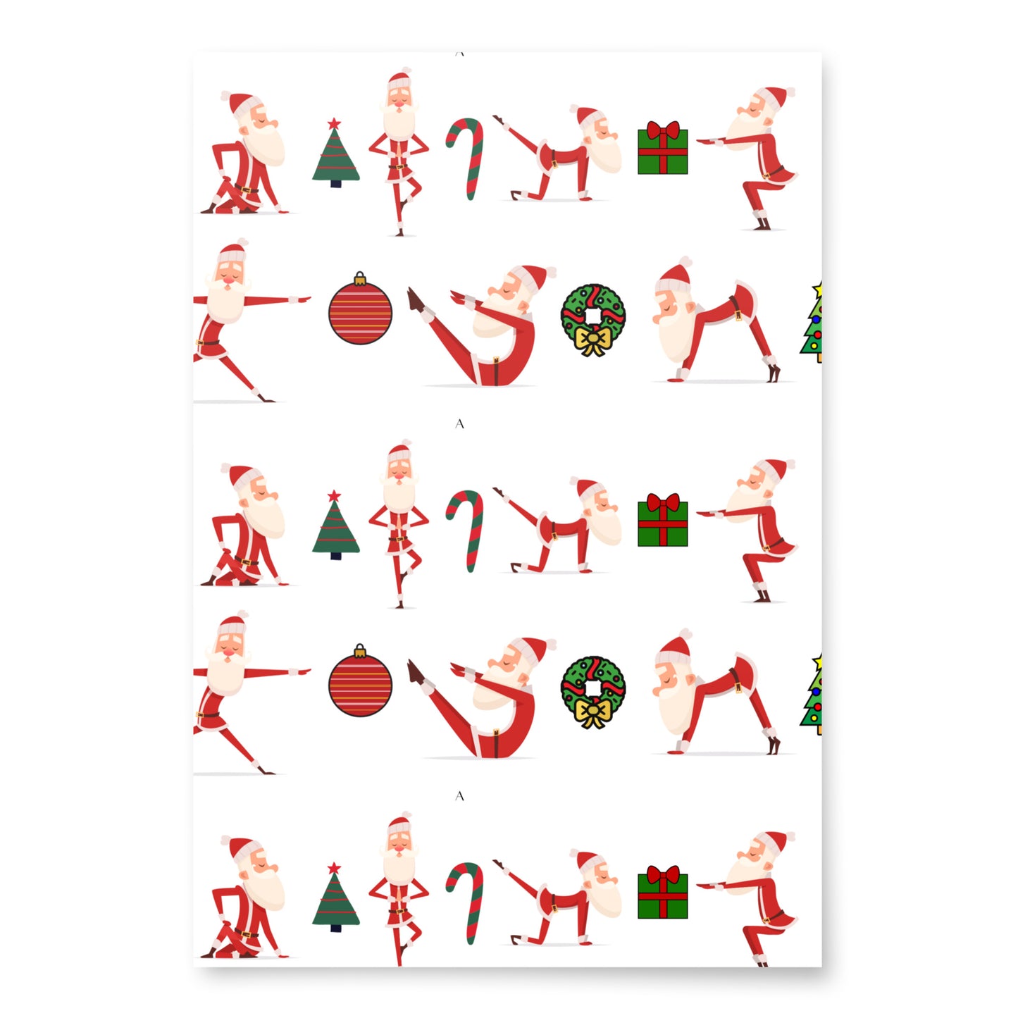Santa Yogi Wrapping paper sheets